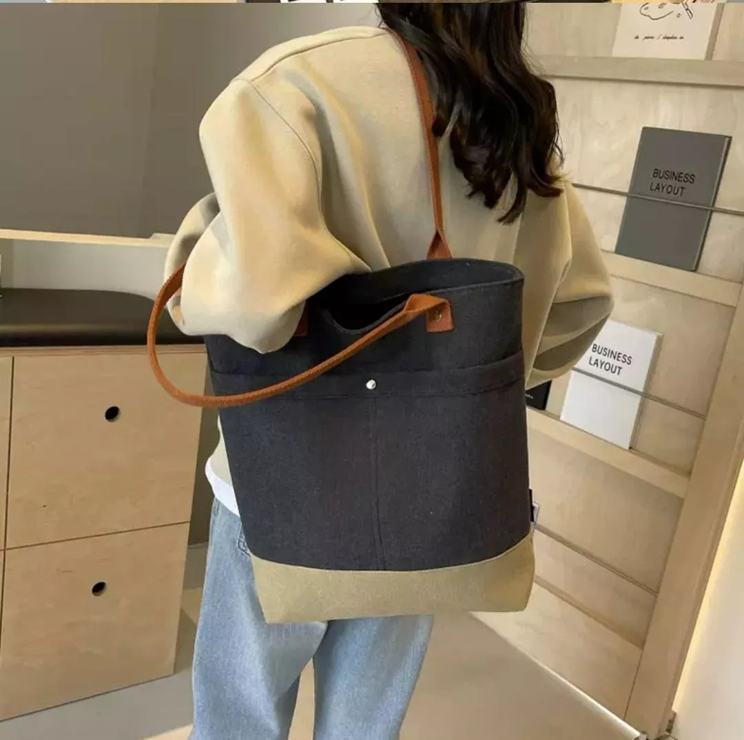 大容量帆布托特包