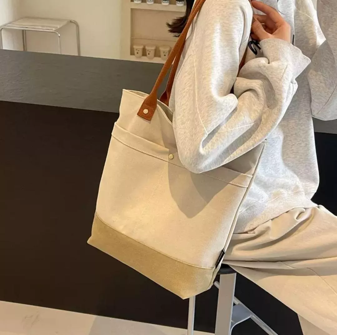 大容量帆布托特包