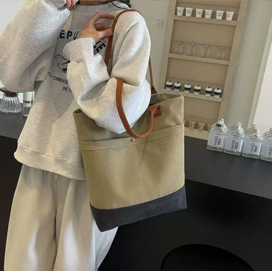 大容量帆布托特包