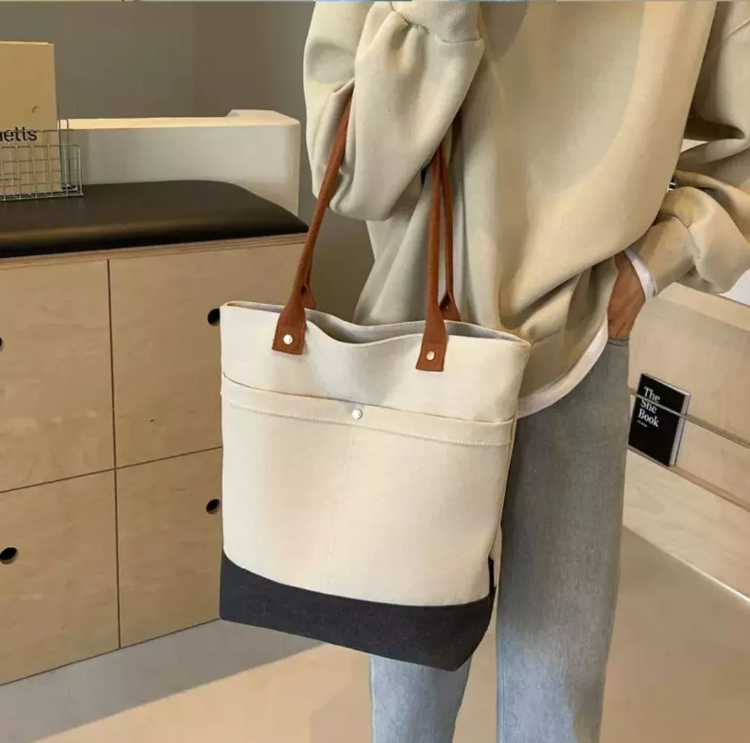 大容量帆布托特包