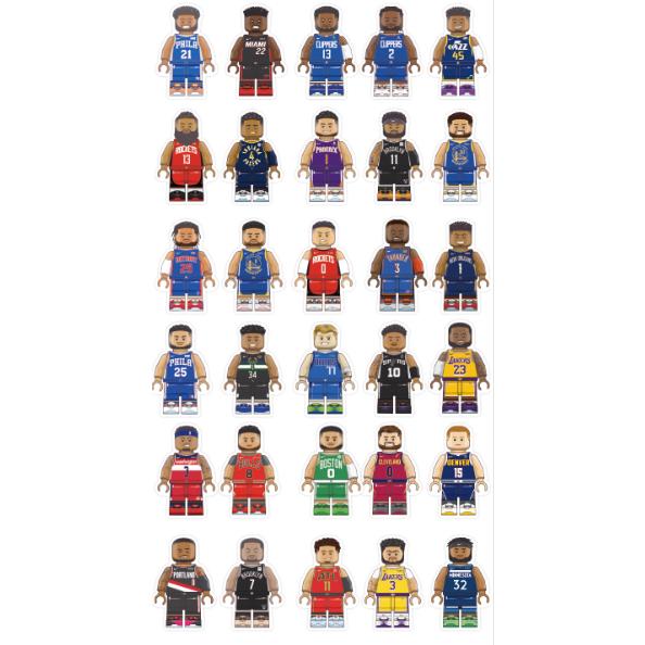 NBA X LEGO 球星潮流貼紙 30張 JAMES CURRY HARDEN DURANT DONCIC