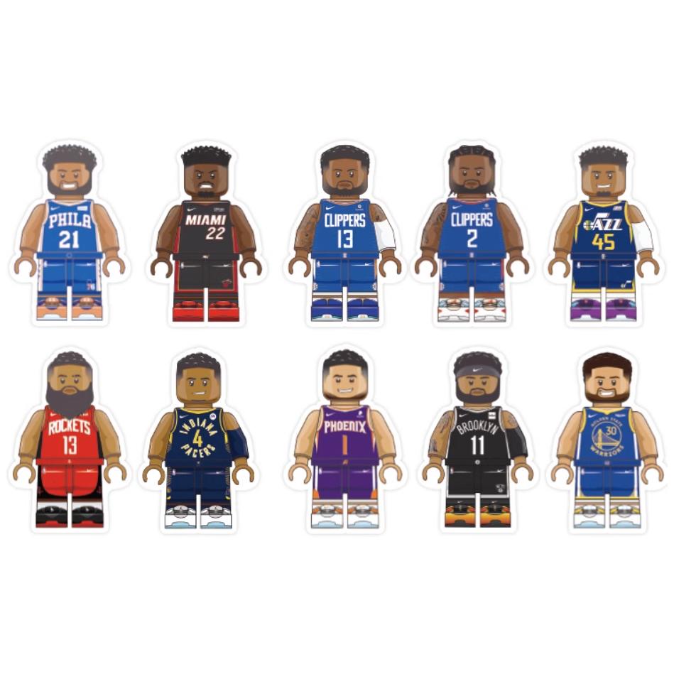 NBA X LEGO 球星潮流貼紙 30張 JAMES CURRY HARDEN DURANT DONCIC