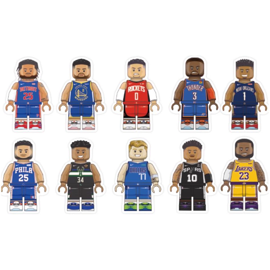 NBA X LEGO 球星潮流貼紙 30張 JAMES CURRY HARDEN DURANT DONCIC