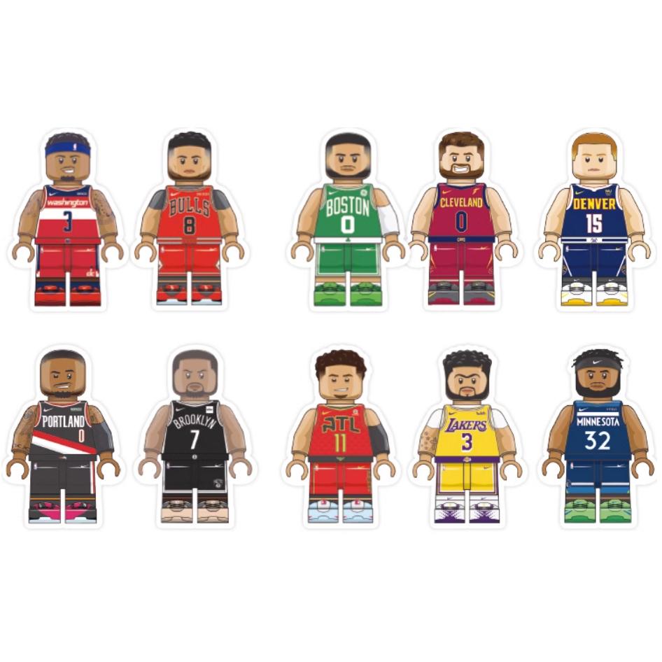 NBA X LEGO 球星潮流貼紙 30張 JAMES CURRY HARDEN DURANT DONCIC