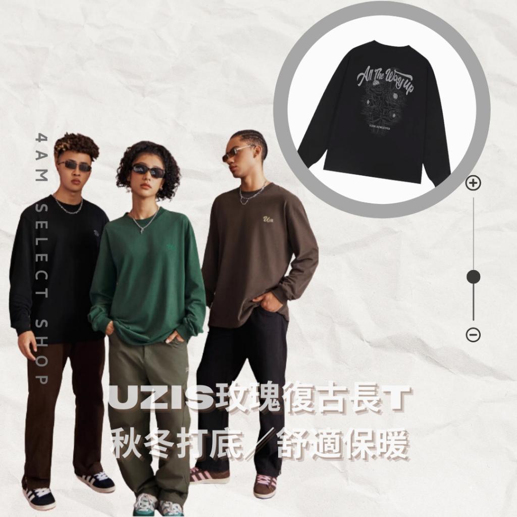 UZIS 復古長T 玫瑰 T-Shirt 上衣 有志者 秋冬 打底 舒適