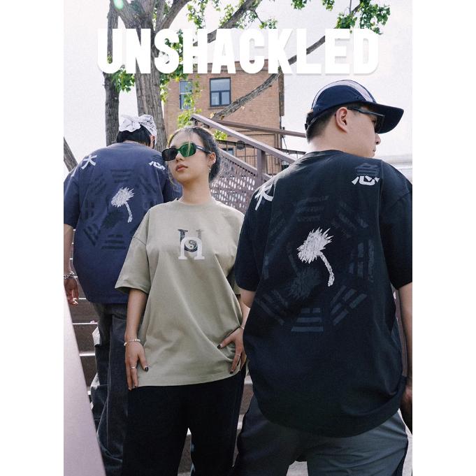 Unshackled 太急大心 純棉 短T 上衣 短袖 楊政 潮流 街頭 籃球 原創 印花