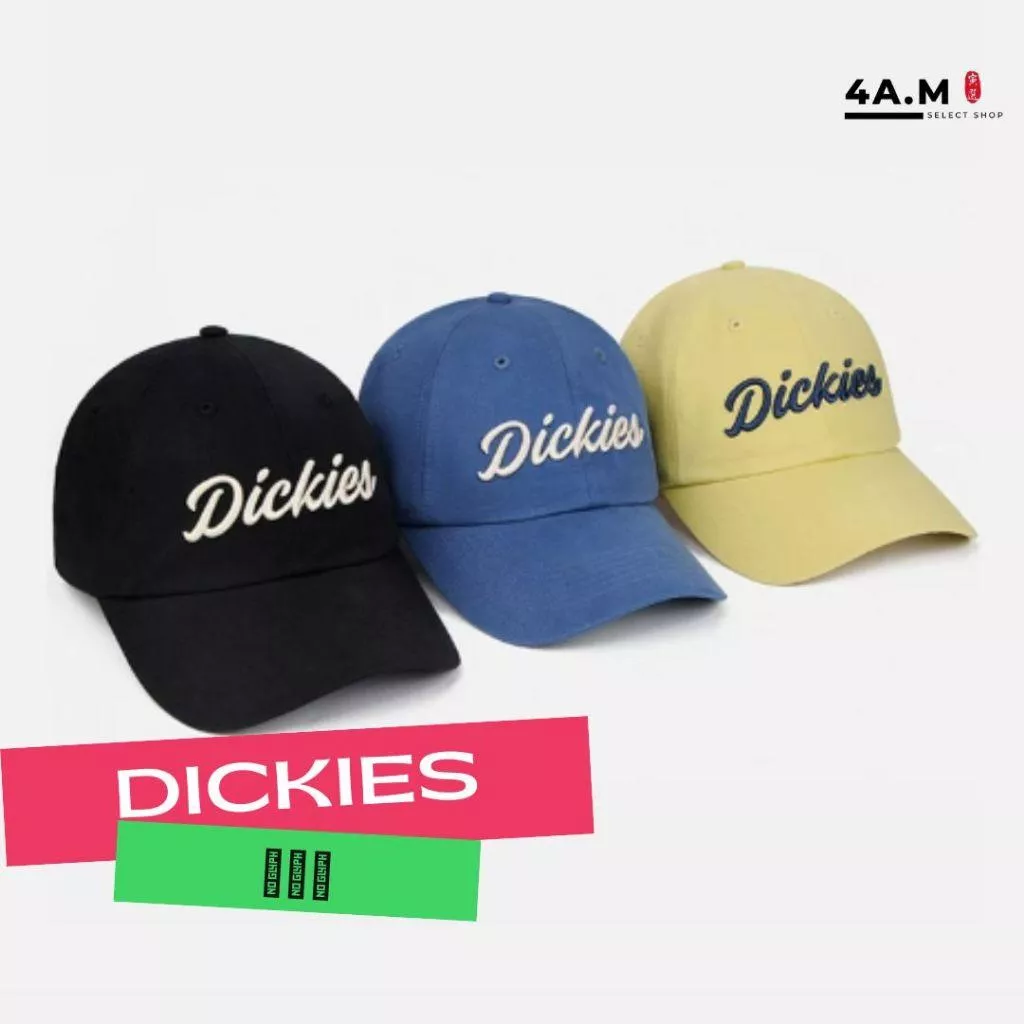 《4AM寅選》 Dickies迪凱斯 字母刺繡棒球帽 美式 工裝 鴨舌帽 LOGO 大帽簷 運動帽 遮陽帽