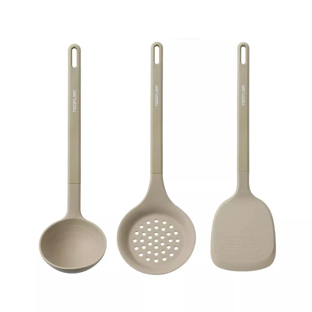 Premium 矽銀 鍋鏟 湯勺 漏勺 榛果奶茶