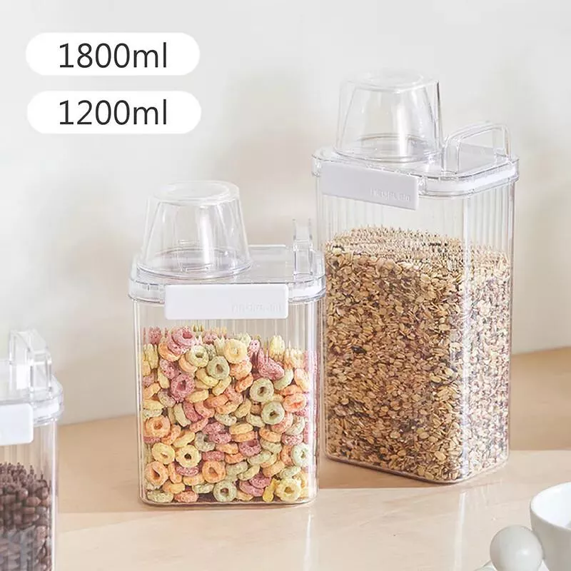 FIKA系列多功能保鮮儲物罐 (附量杯) 1800ml 1200ml