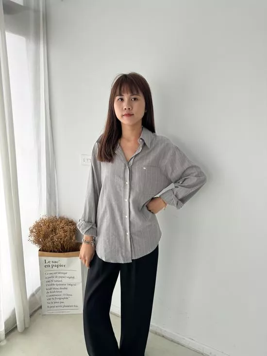 韓系小標牌直紋襯