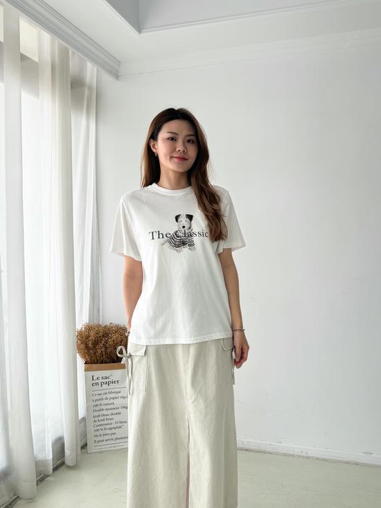 可愛小狗印花短T