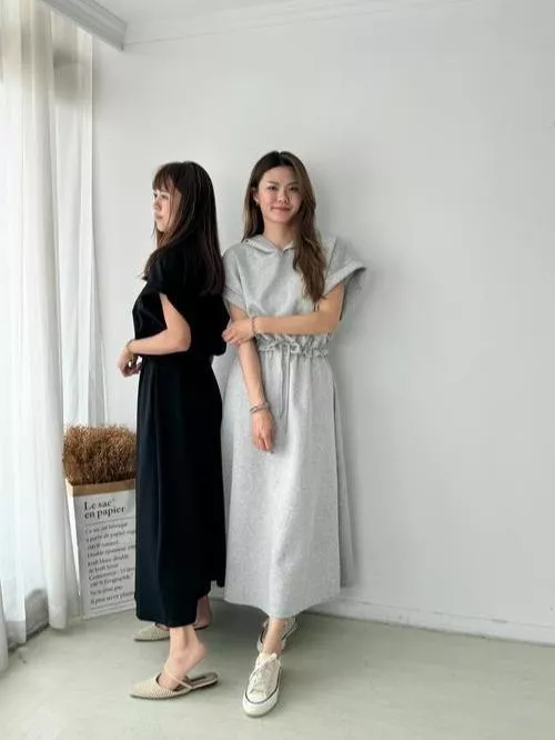 韓妞必買的連帽長裙套裝