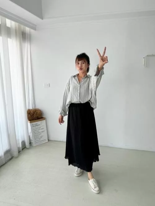 日常百搭~質感直紋襯衫
