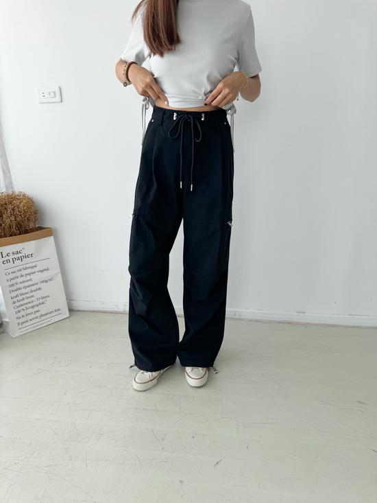 個性縮口洗水工裝褲