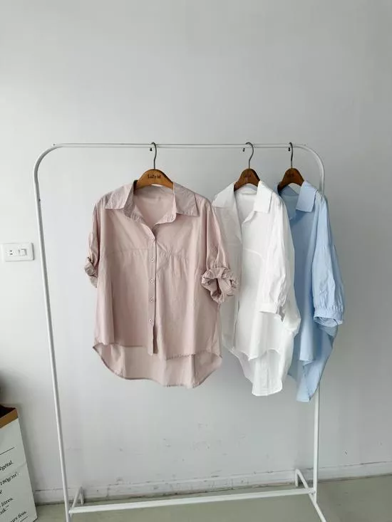 夏日棉感短袖襯衫