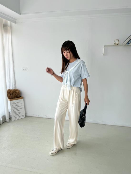 冰絲棉披肩字母Tee