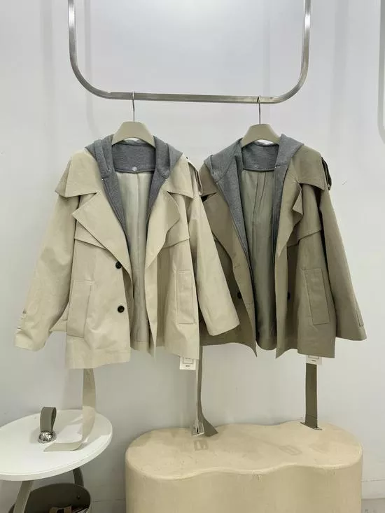 必買~帽可拆拉鍊風衣外套