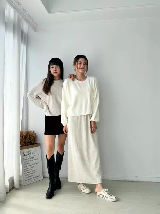 必收!!百搭圓領素面針織衫