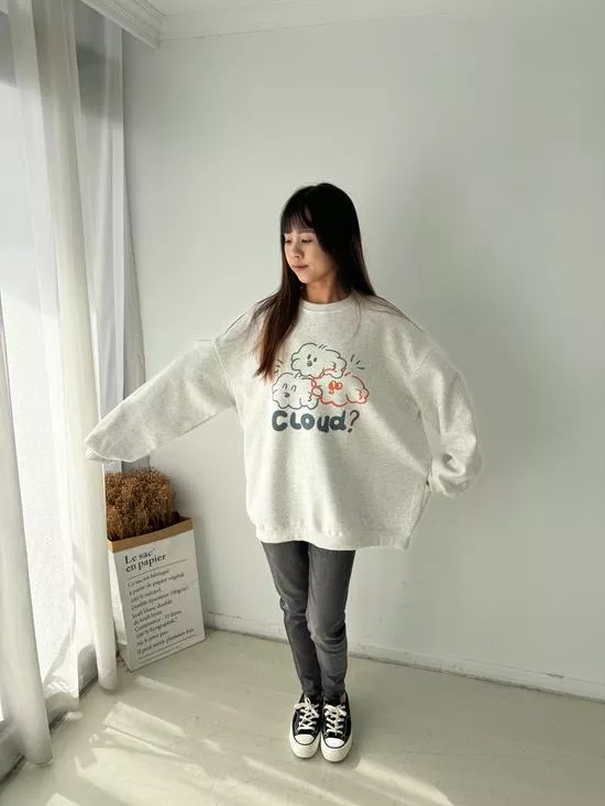 可愛CLOUD雲朵大學T