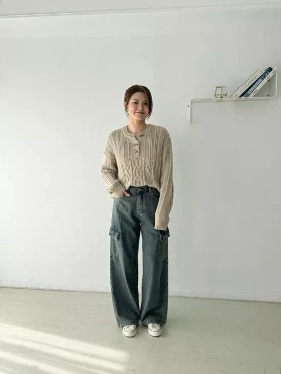 俐落下抽繩工裝褲