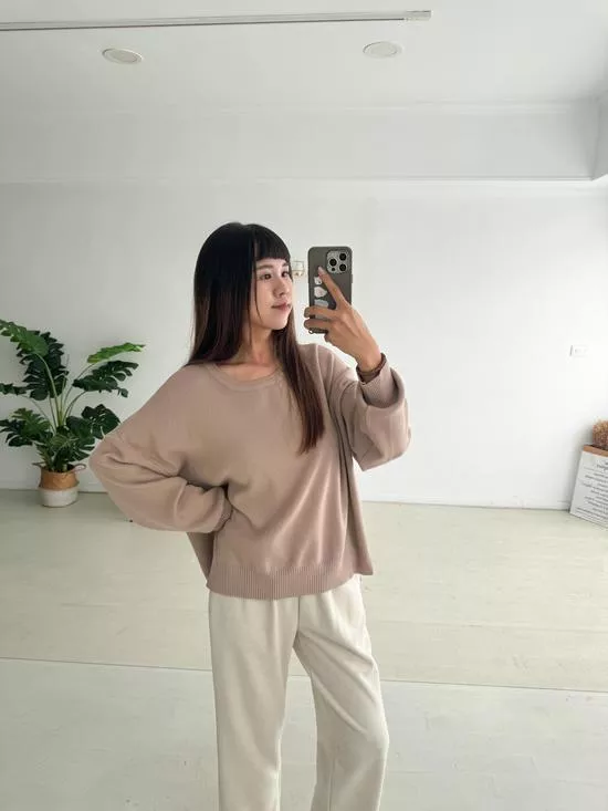 高磅側開衩毛衣
