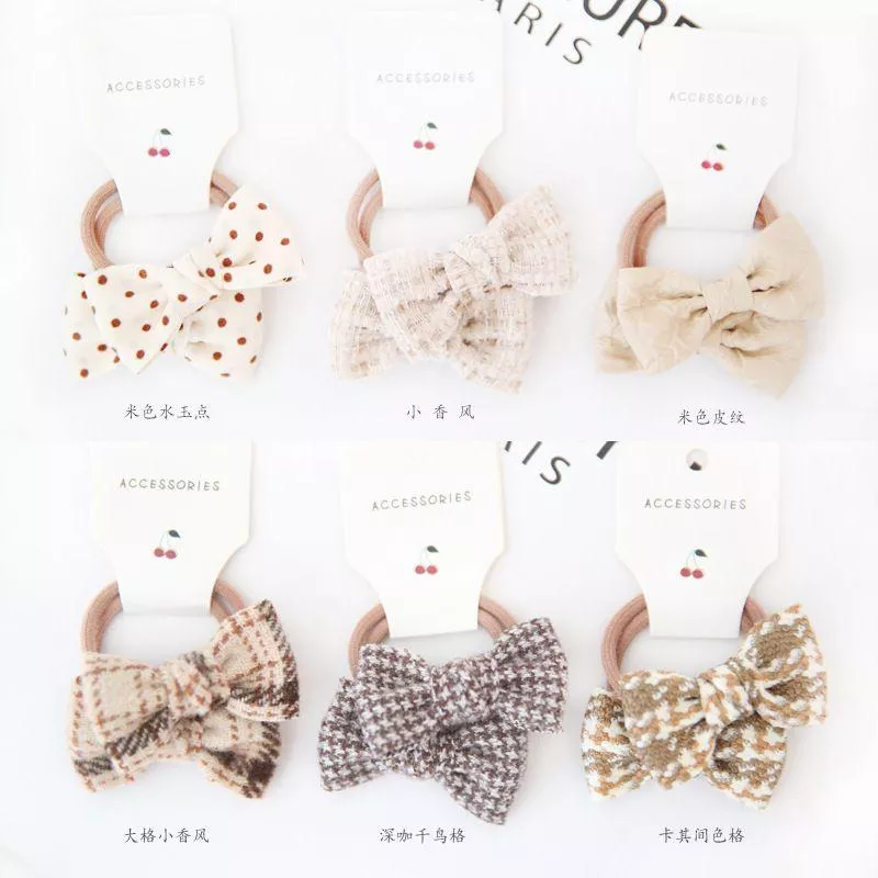 台灣現貨 兒童髮圈 蝴蝶結髮圈 水玉系列 布藝髮圈