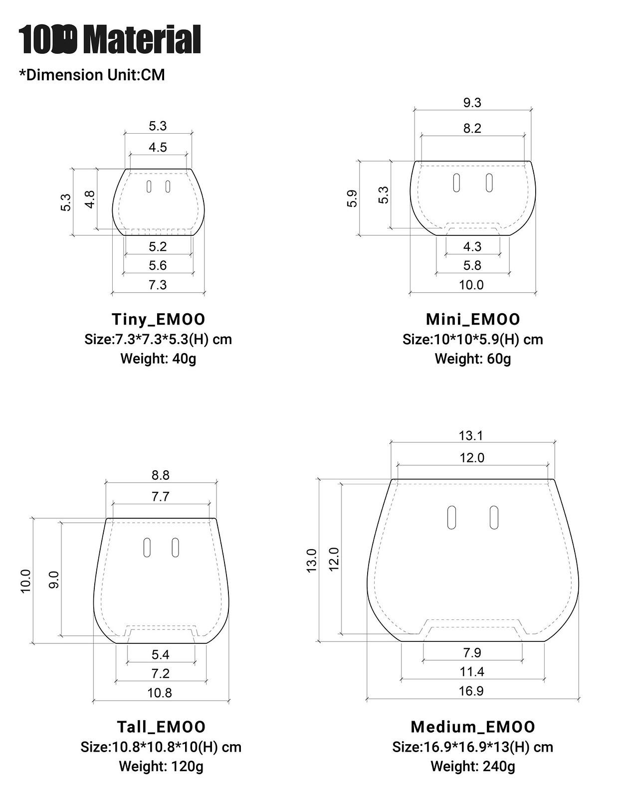 Tall_EMOO/盆栽/室內植物/多肉植物/盆器