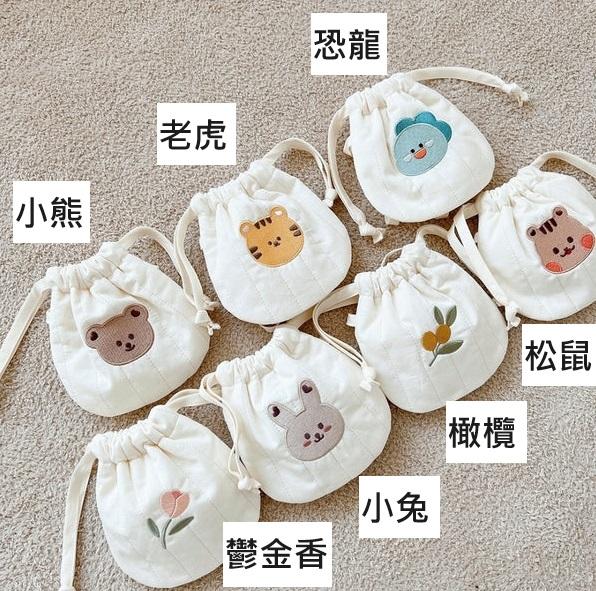 『預購』B14 兒童可愛刺繡抽繩小包包