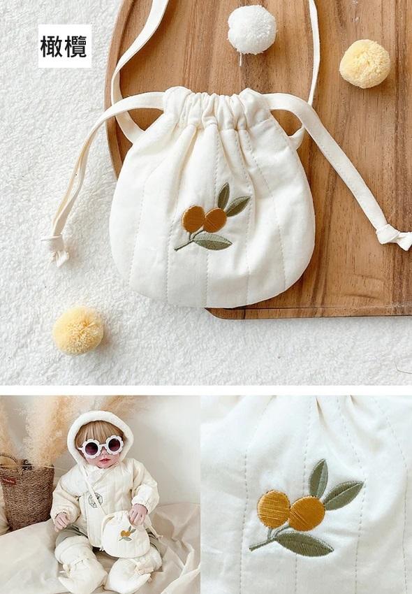 『預購』B14 兒童可愛刺繡抽繩小包包
