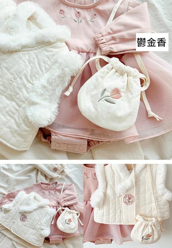 『預購』B14 兒童可愛刺繡抽繩小包包
