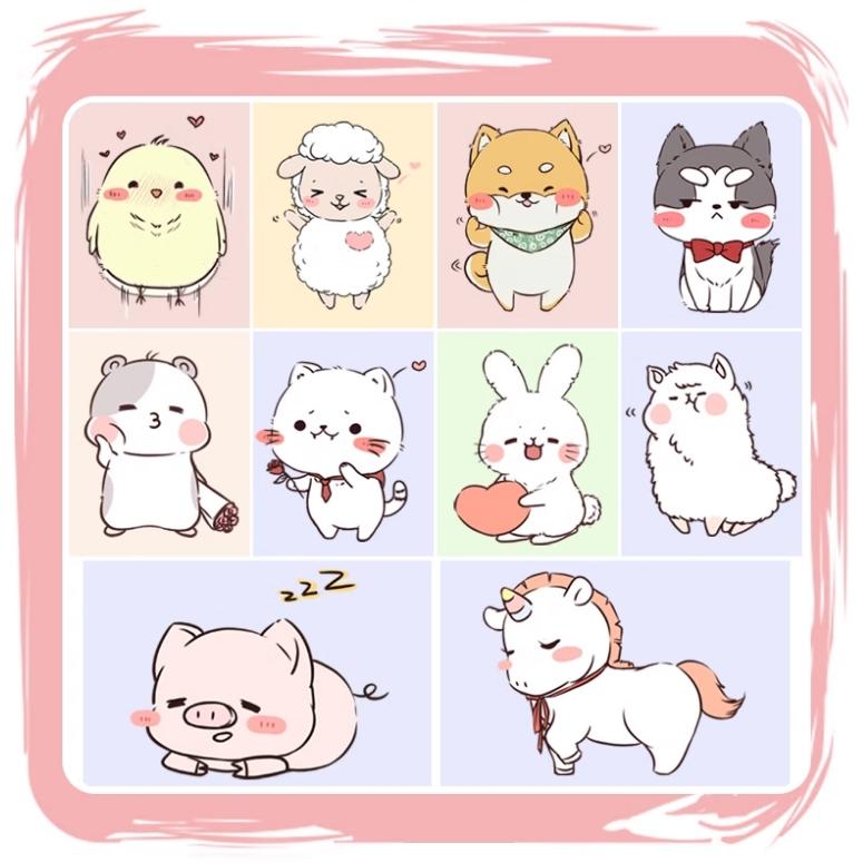 『預購』D007 可愛動物防水OK蹦 (120張)