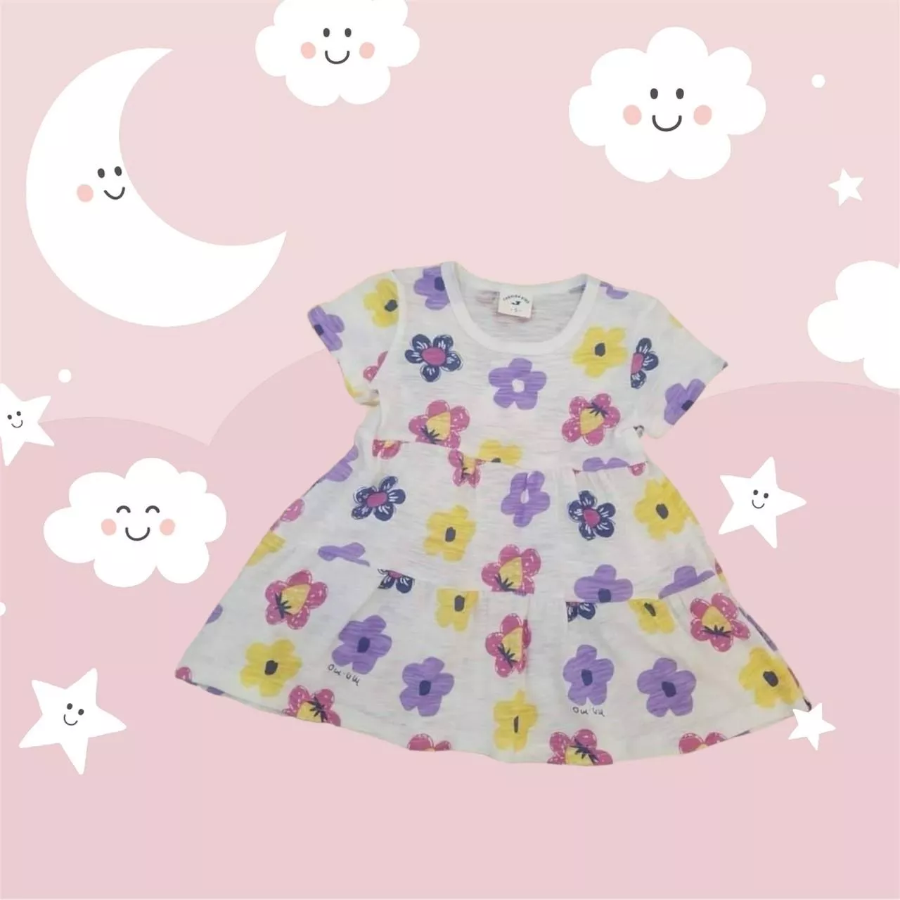 U10 草莓花花連身裙