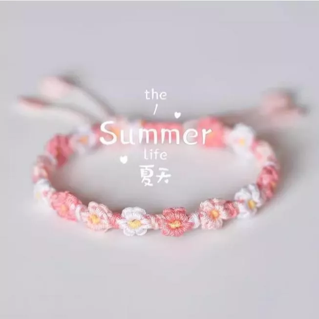 『預購』W056 手工編織花型手鍊(大人款)