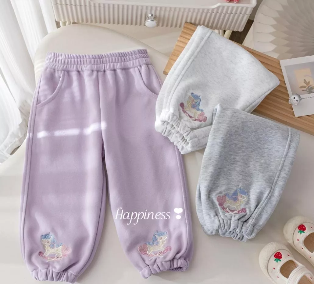 『預購』A044 中小童冬季可愛小馬縮口褲