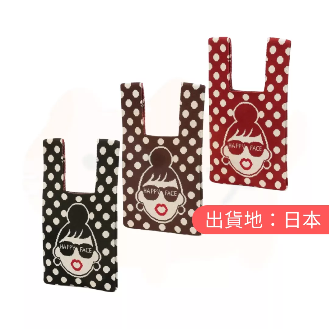 HAPPYFACE。波點迷你針織包