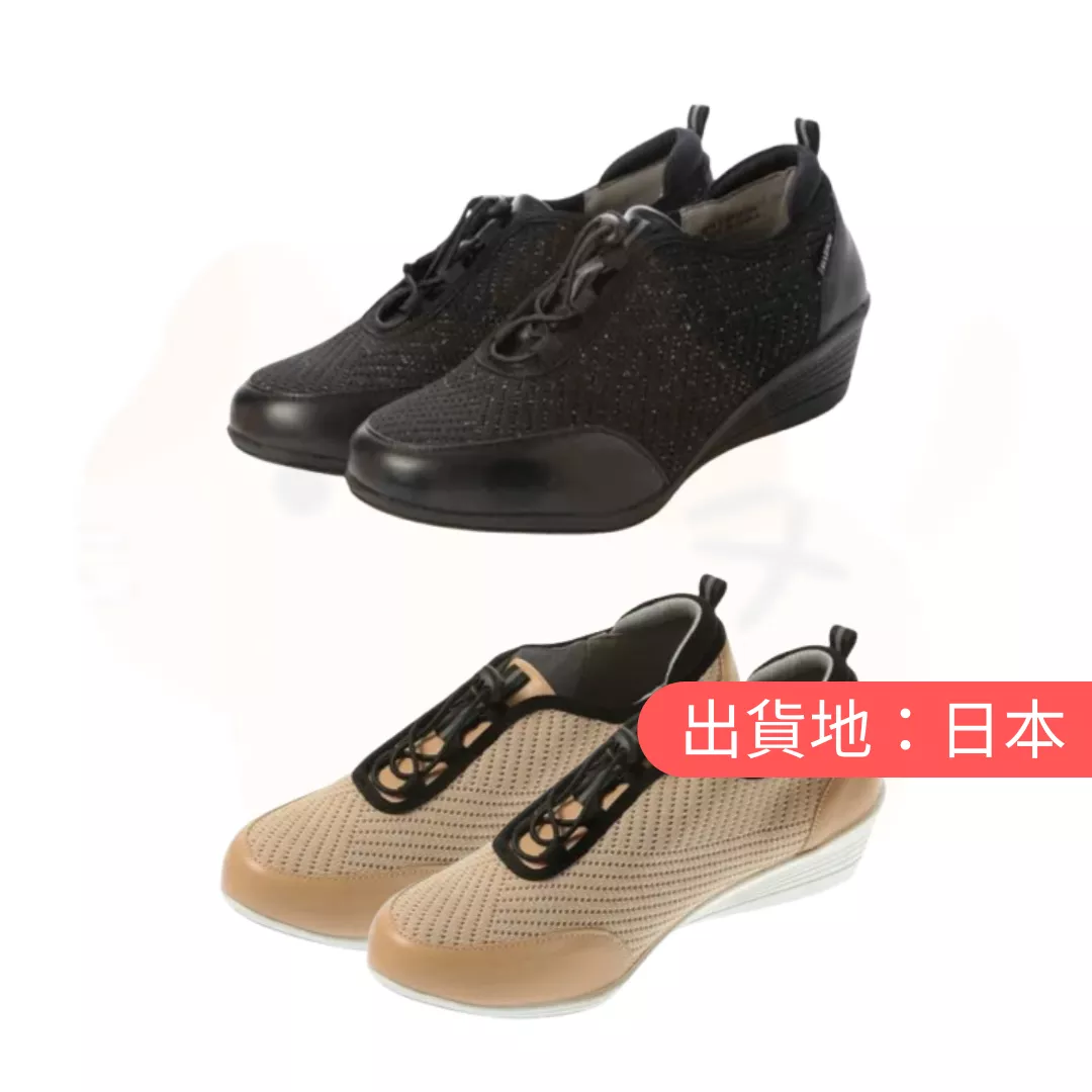 ELLESPORT。針織高跟休閒鞋