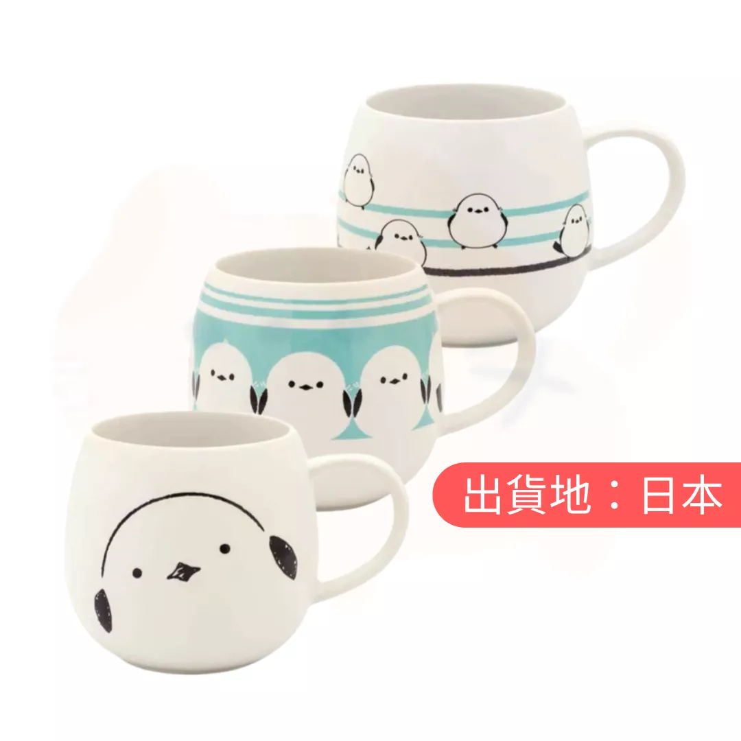 長尾山雀圓形馬克杯(美濃燒)