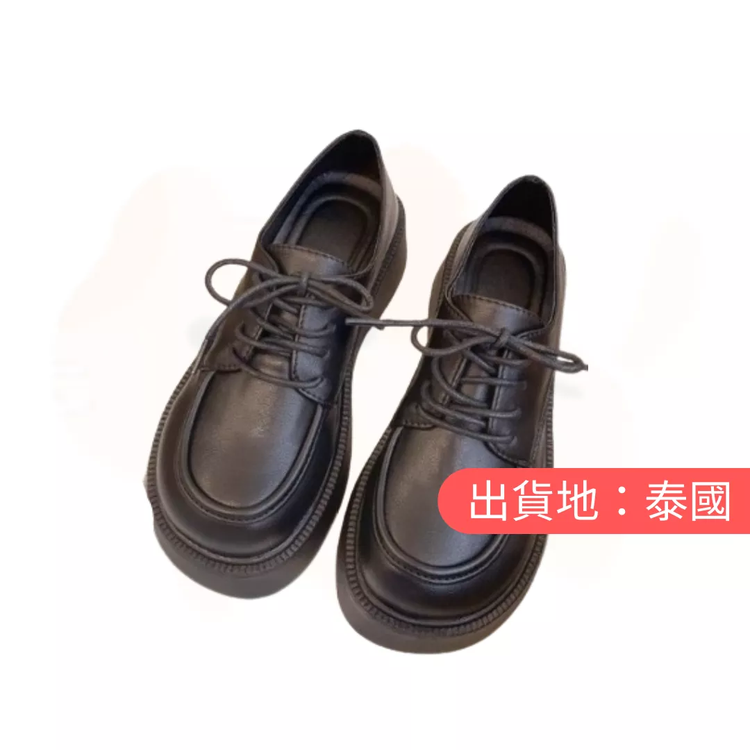 低筒交叉綁帶PU皮革牛津鞋