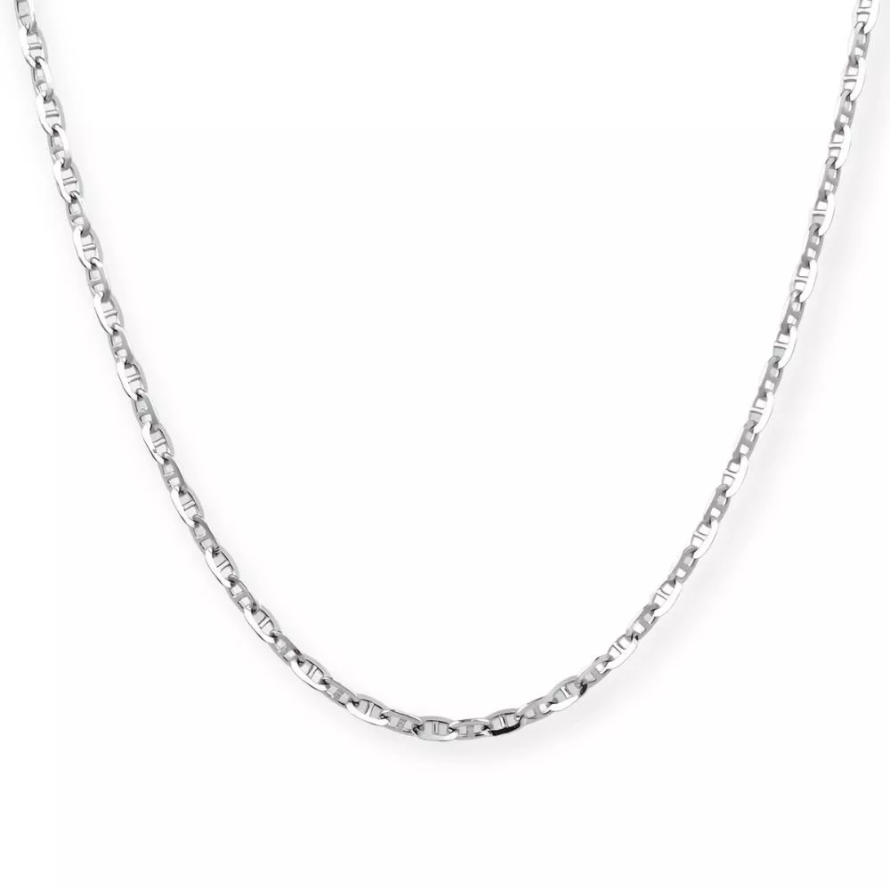 鉑金項鍊-豬鼻子時尚日字鍊-寬