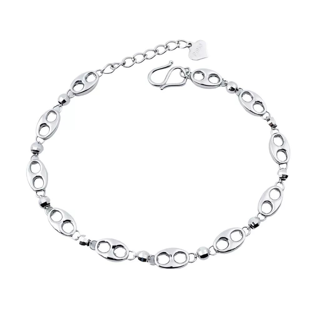 鉑金手鍊-時尚豬鼻子手鍊