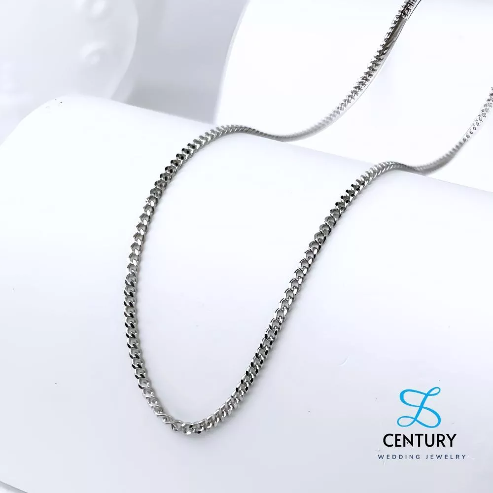 鉑金項鍊-古巴鍊-女款-細款