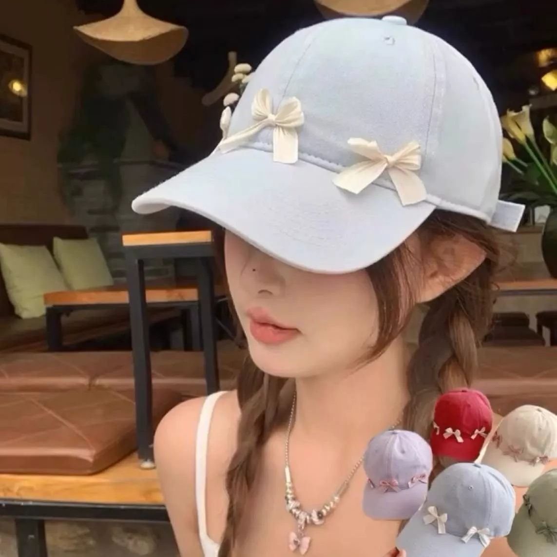 超萌小蝴蝶結棒球帽