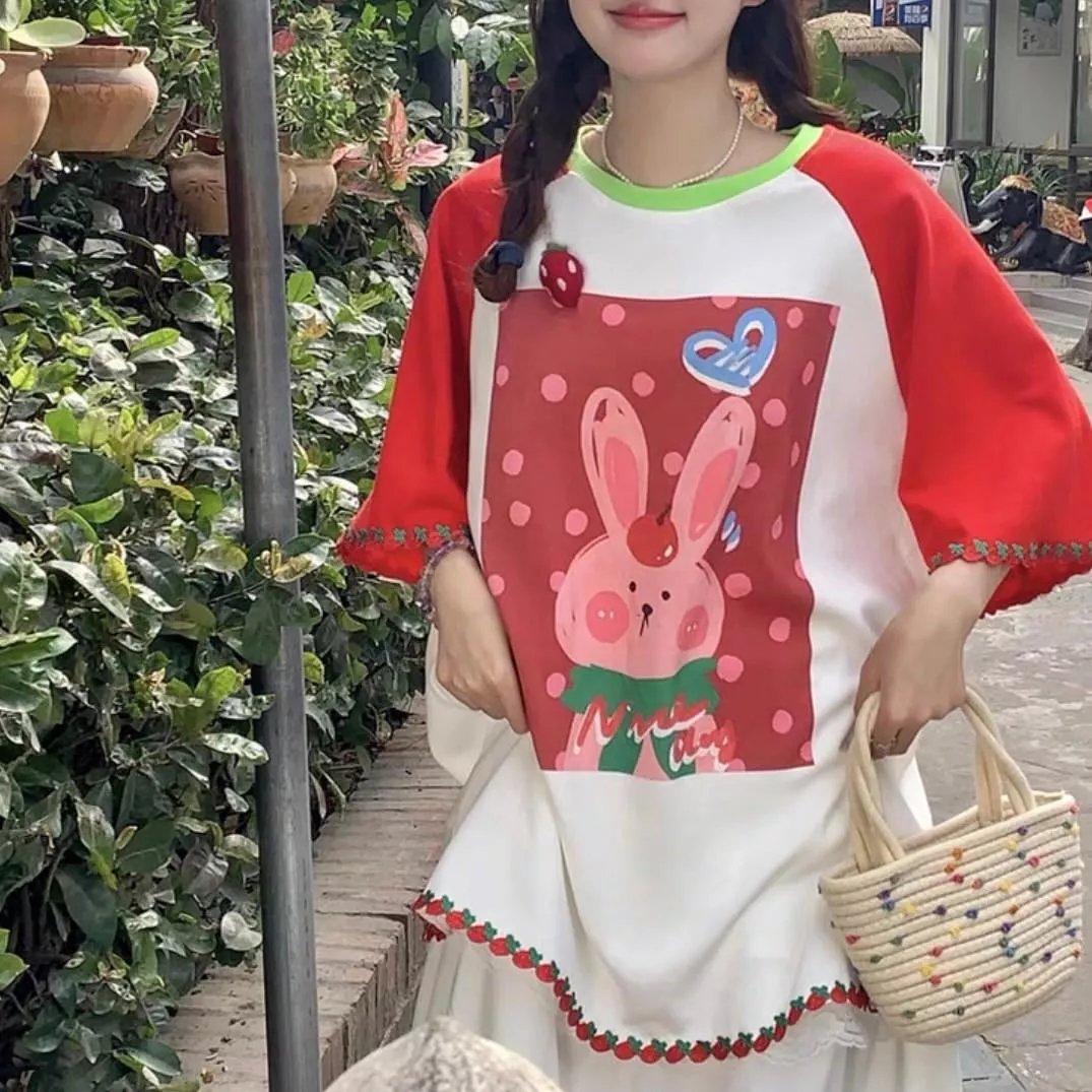 畢卡兔子拼接上衣🐰