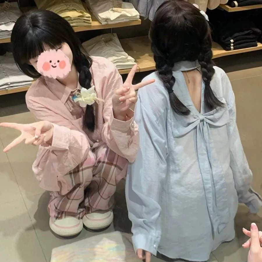 蝴蝶結薄款防曬開衫鏤空上衣