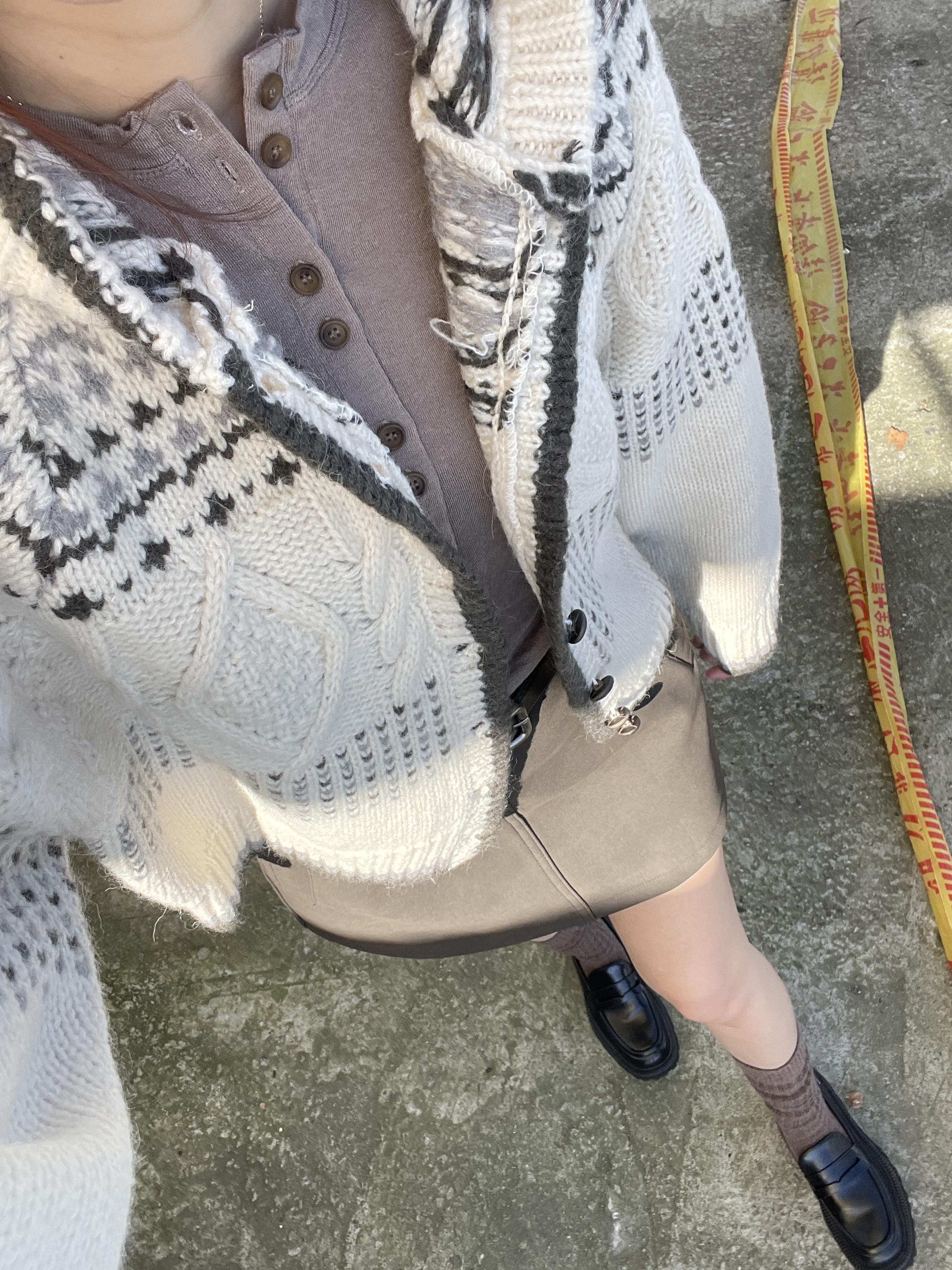 深棕霧面皮革暖暖褲裙