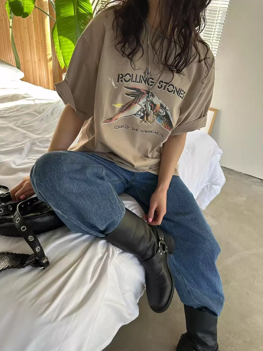 寬鬆復古老鷹上衣