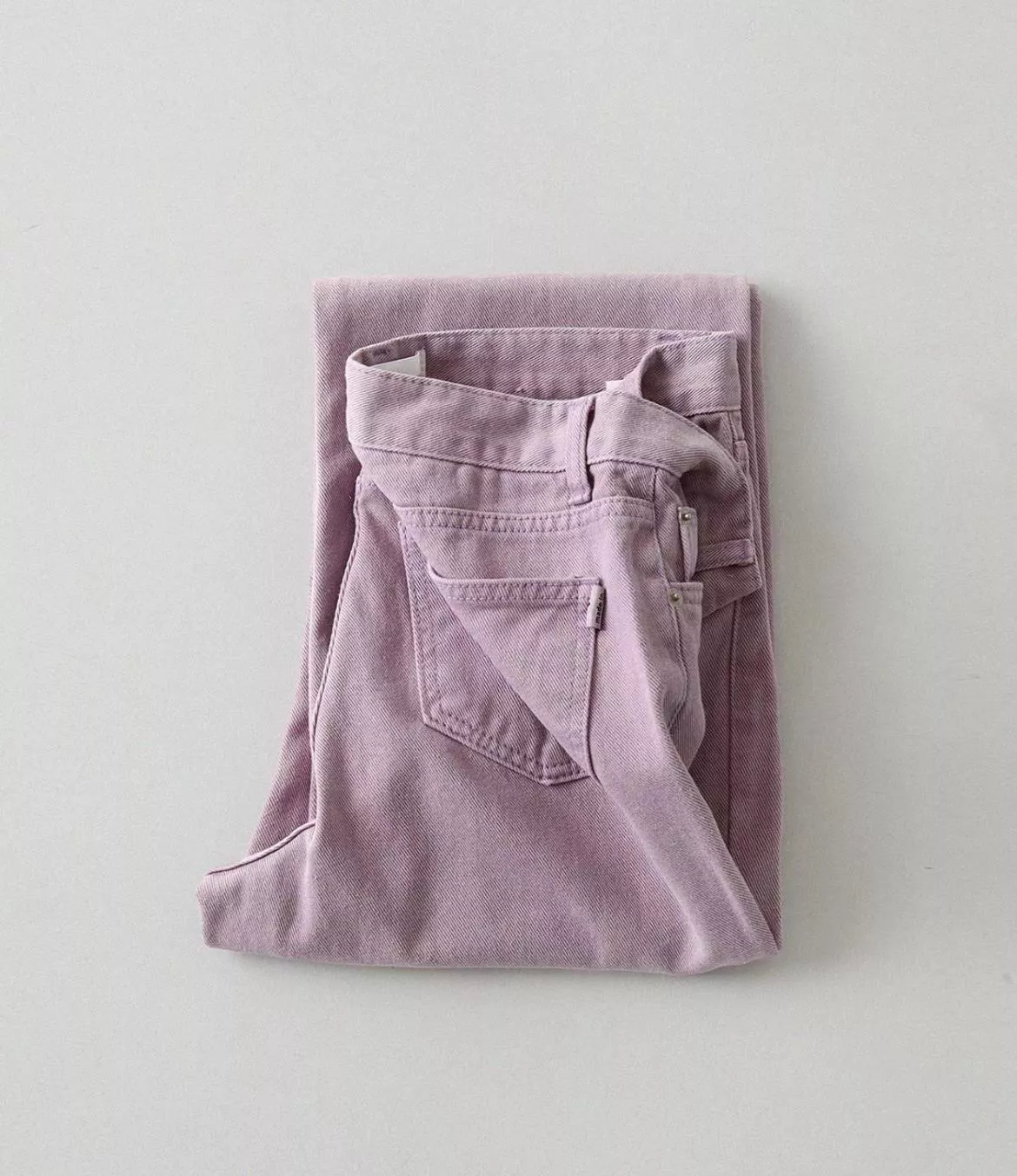 粉紫色直筒長褲 粉嫩色系