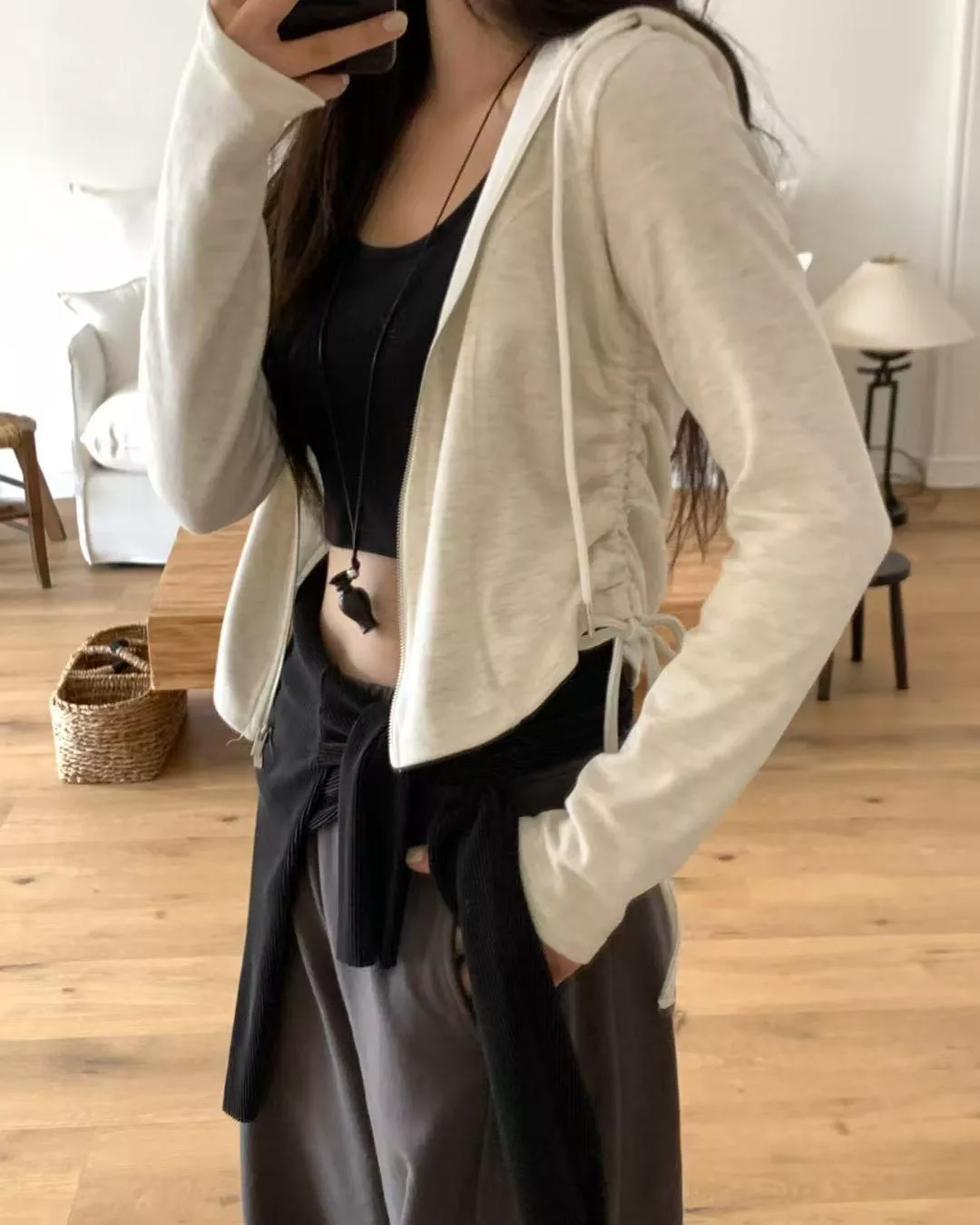 抽繩連帽外套上衣