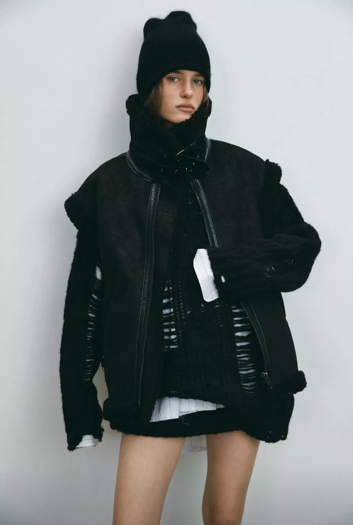 麂皮皮扣羔羊毛毛背心 高單設計師店家