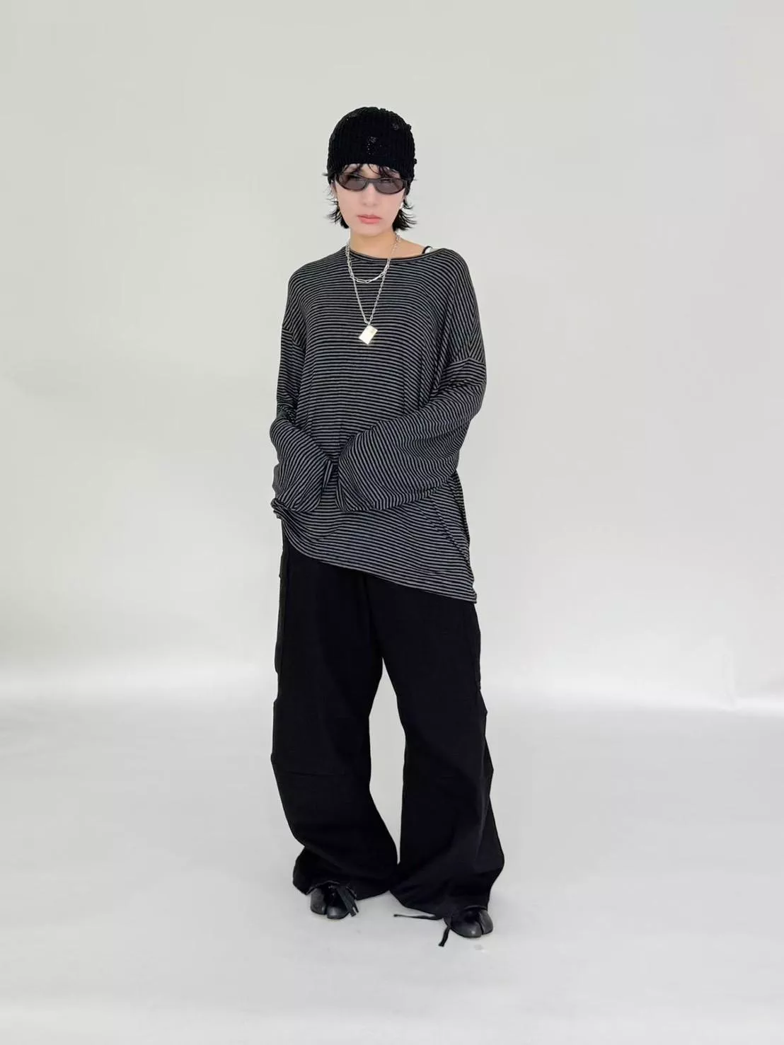 舒服一百分!寬鬆長板條紋T